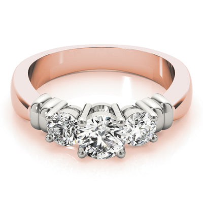 ENGAGEMENT RINGS 3 STONE ROUND