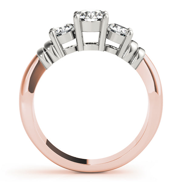 ENGAGEMENT RINGS 3 STONE ROUND