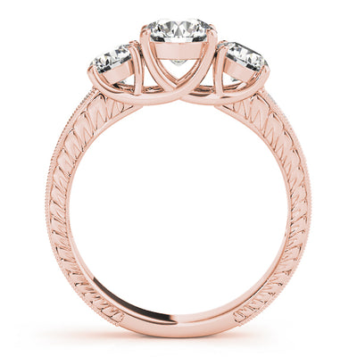ENGAGEMENT RINGS 3 STONE ROUND