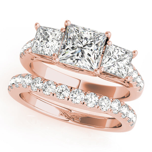 ENGAGEMENT RINGS 3 STONE PRINCESS