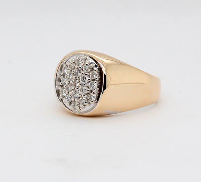 Estate Gents 14KY .50 Cttw Diamond Ring