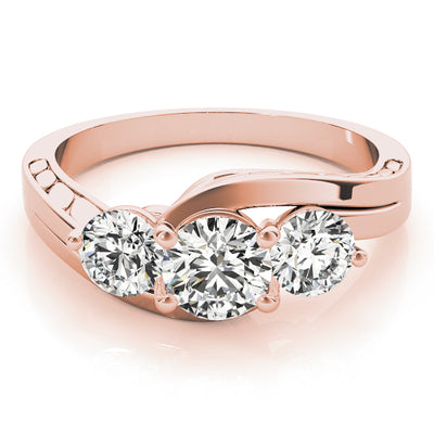 ENGAGEMENT RINGS 3 STONE ROUND