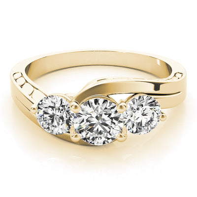 ENGAGEMENT RINGS 3 STONE ROUND