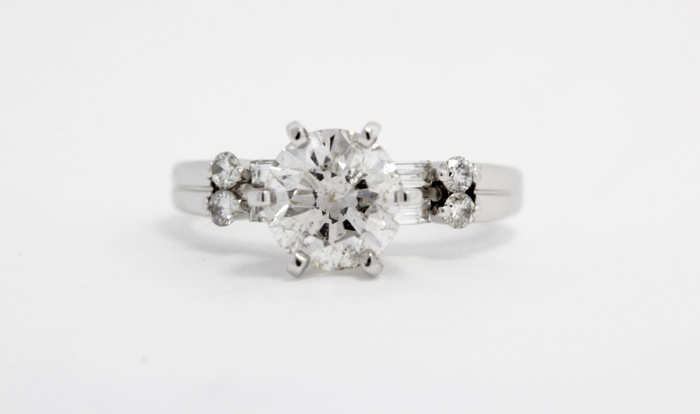 18KW 2.50CTTW Diamond Bridal Ring