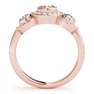 ENGAGEMENT RINGS 3 STONE ROUND