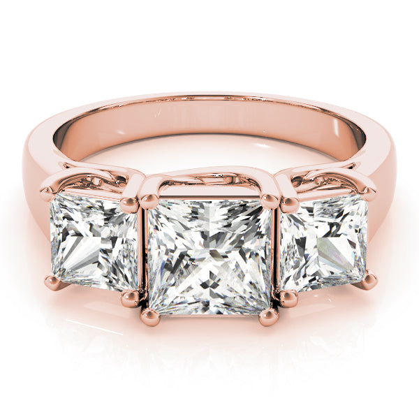 ENGAGEMENT RINGS 3 STONE PRINCESS