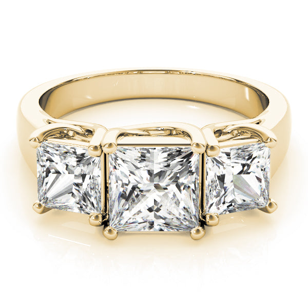 ENGAGEMENT RINGS 3 STONE PRINCESS