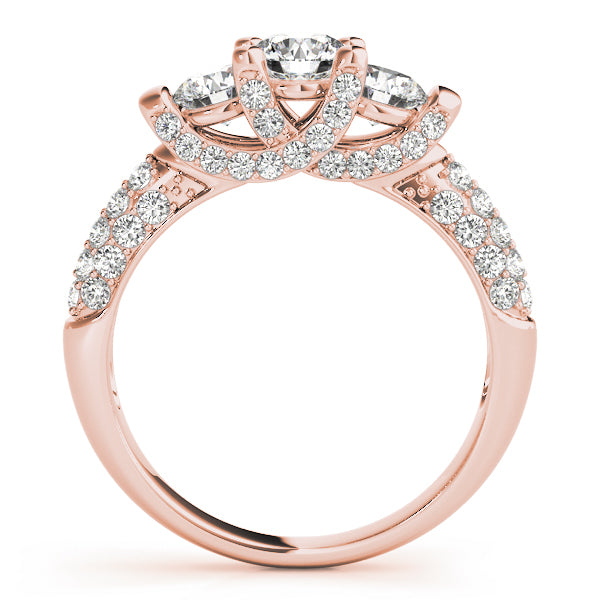 ENGAGEMENT RINGS 3 STONE ROUND