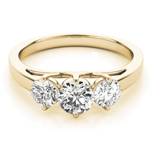 ENGAGEMENT RINGS 3 STONE ROUND
