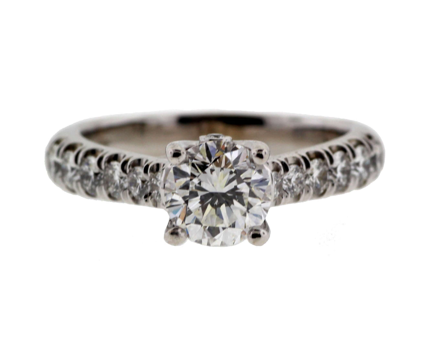 14KW 1.52CTTW DIAMOND ENGAGEMENT RING 1 CT CTR G-SI1
