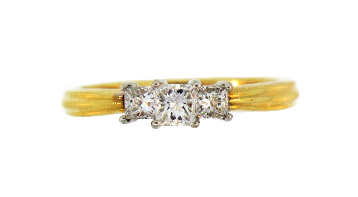 14TT 1/2 CT PC 3 STONE RING image