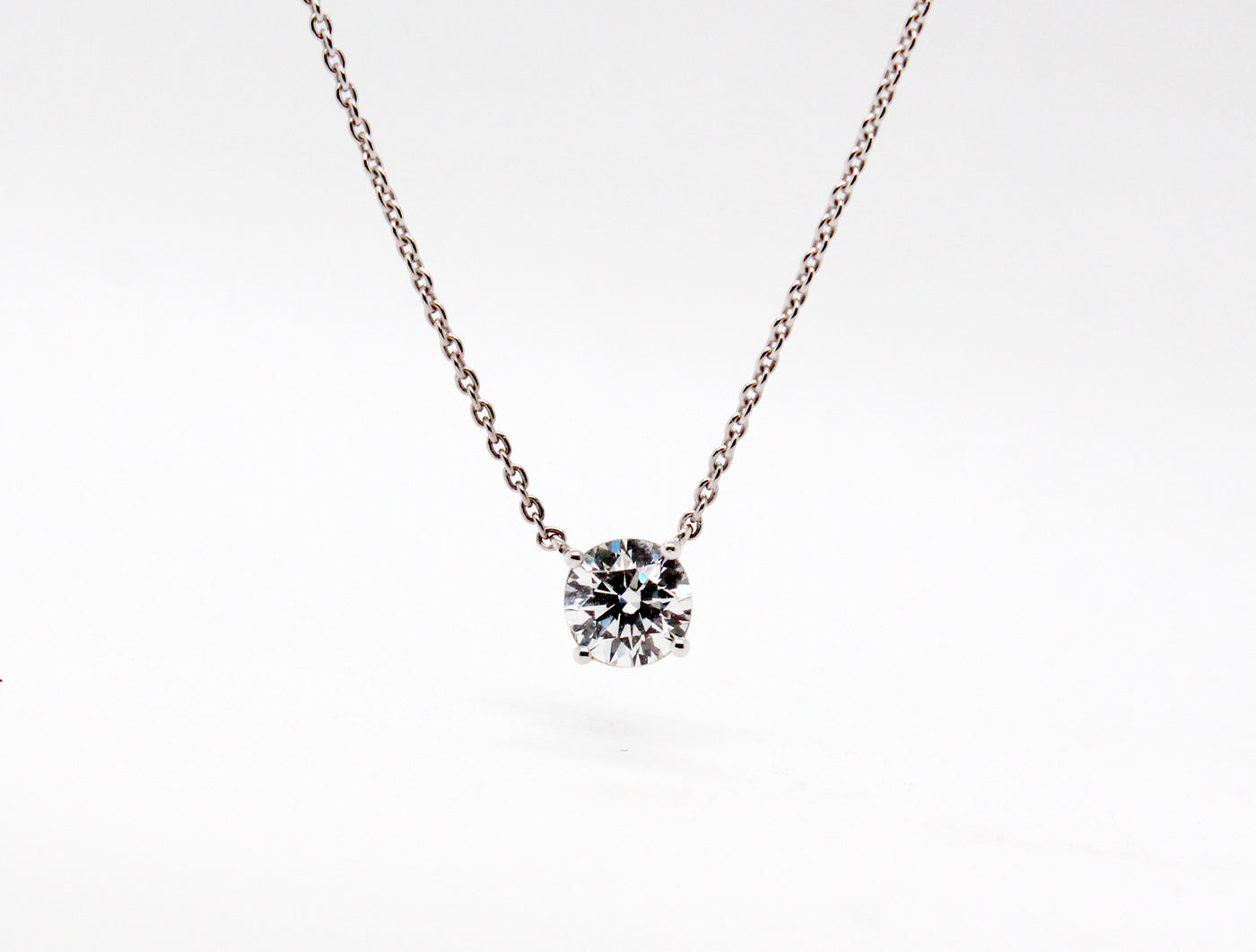 14KW 1.05 Cttw Lab Grown Diamond Solitaire Pendant