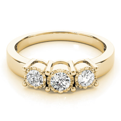 ENGAGEMENT RINGS 3 STONE ROUND