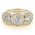 14K Yellow Gold 1 3/8 ct tw Three Stone Diamond Engagement Ring