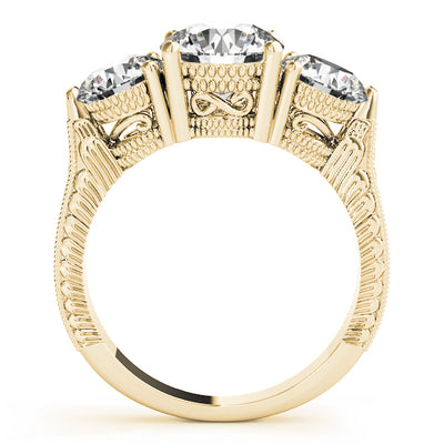 14K Yellow Gold 2 7/8 ct tw Three Stone Diamond Engagement Ring