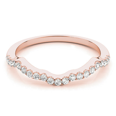 14K Rose Gold 1/5 ct tw Diamond Wedding Ring