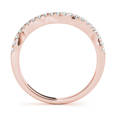 14K Rose Gold 1/5 ct tw Diamond Wedding Ring