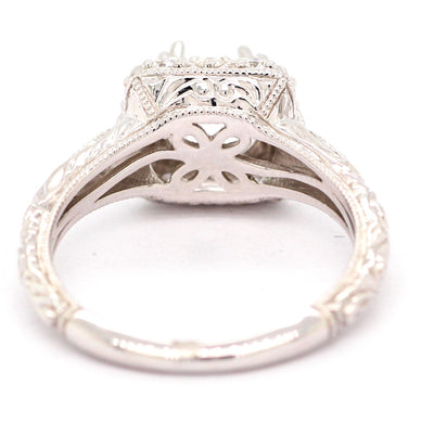 18KW .33 CTTW DIAMOND HALO ENGAGEMENT SETTING