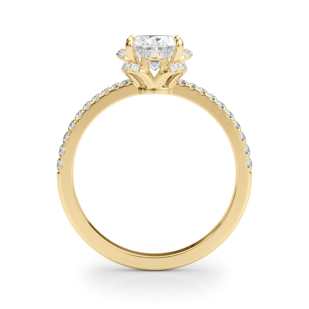 ENGAGEMENT RING OVAL CENT
