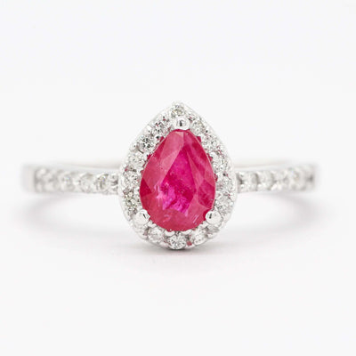 14KW .76 CTTW Ruby and Diamond ring, .23 CTTW image