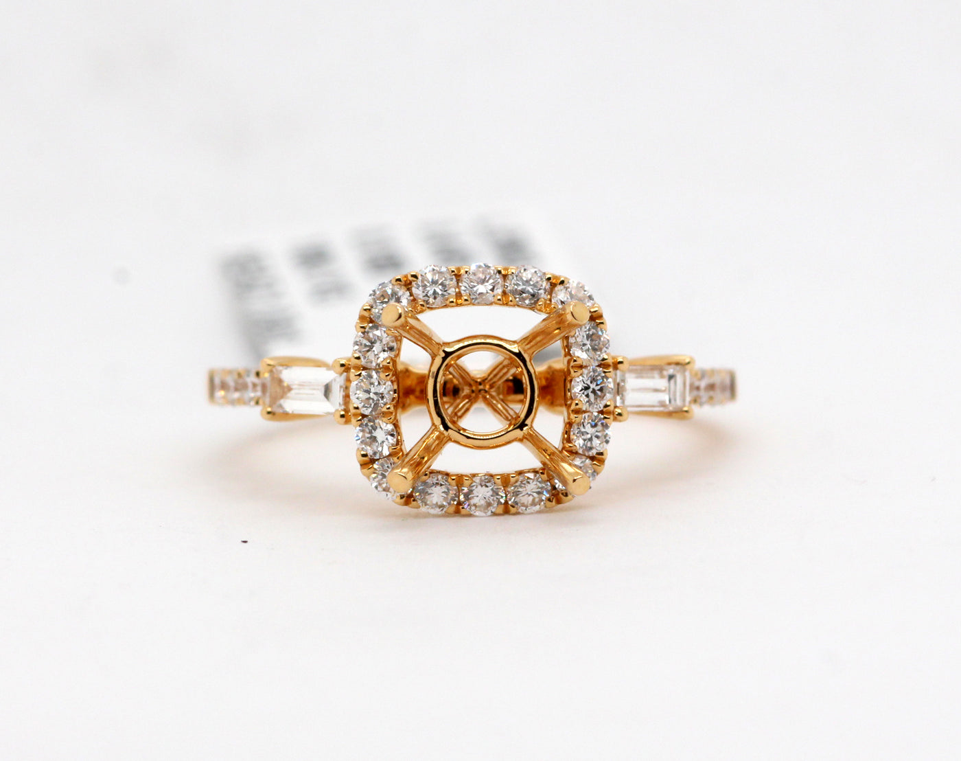 18KY .62 Cttw Diamond Semi Mount Ring