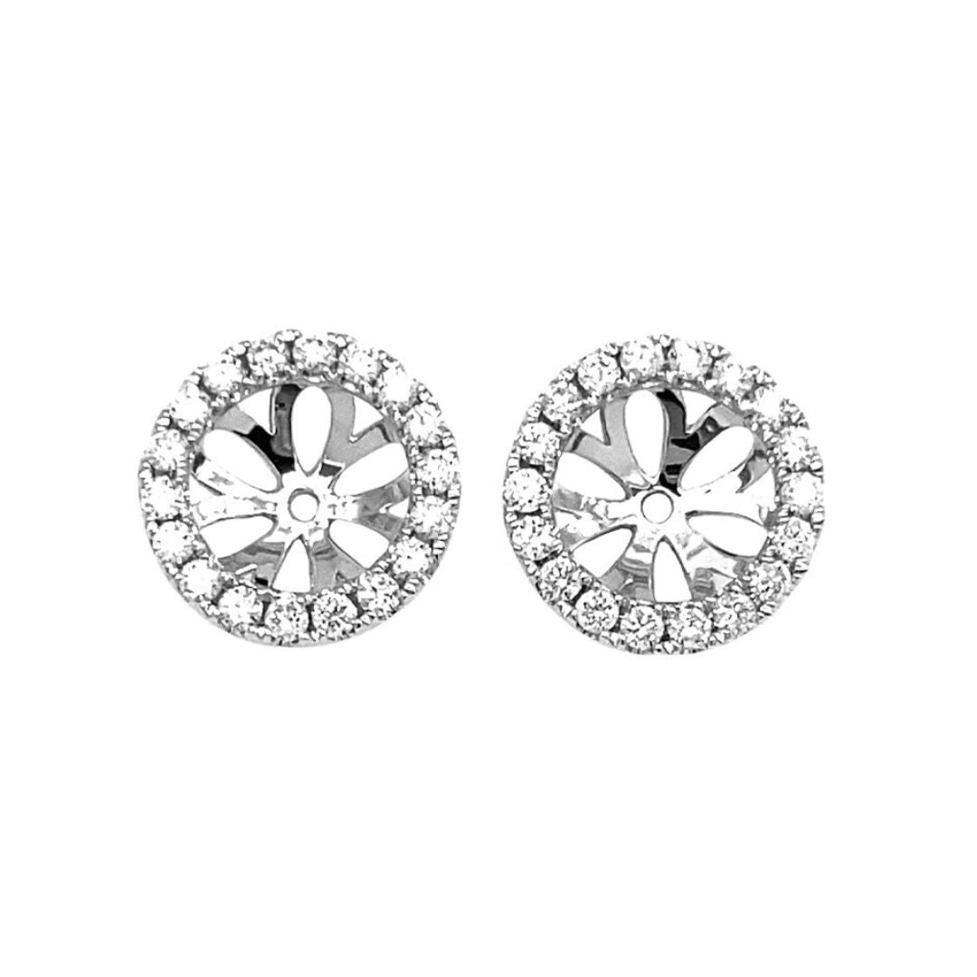 18KW .51 Cttw Diamond Earrings