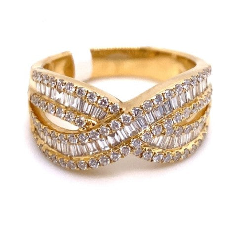 18KY Fashion Diamond Ring