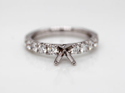 14KW .92 Cttw Diamond Semi Mount Ring