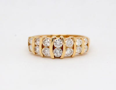 Estate 14KY .80 Cttw Diamond Fashion Ring