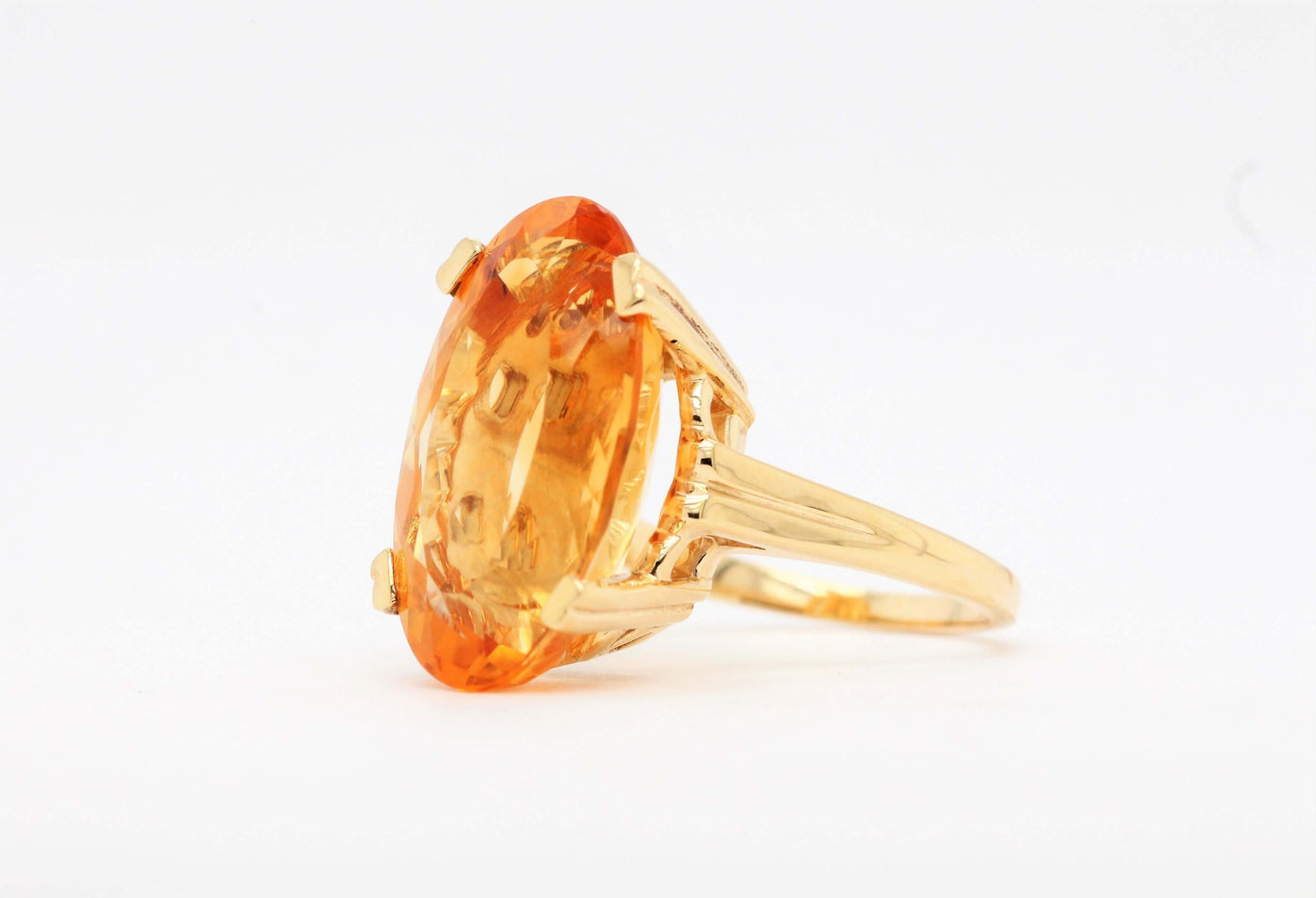 14Ky Golden Citrine Ring 15 Ct image