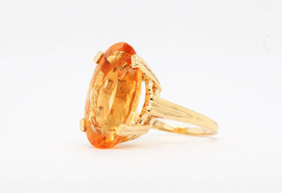 14Ky Golden Citrine Ring 15 Ct image