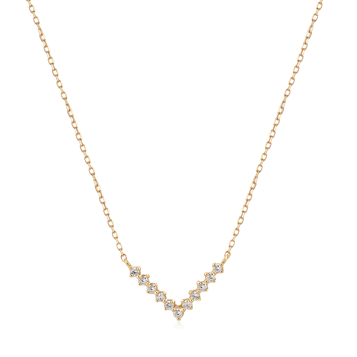DREAM  Lab Grown Diamond Wishbone Necklace