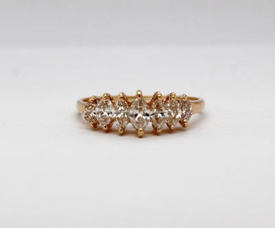 Estate 14KY 1.00 Cttw Diamond Marquise Ring