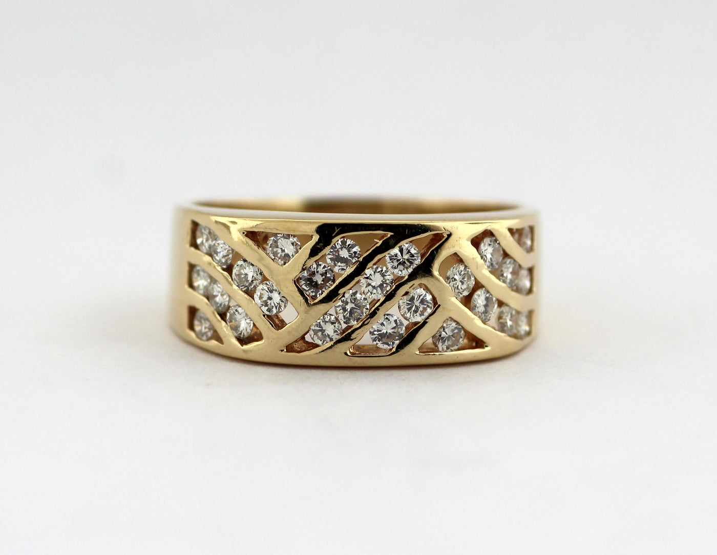 ESTATE 14KY .77 CTTW DIAMOND GENTS RING HI-SI2