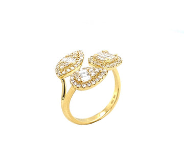 18KY .93 Cttw Diamond Ring