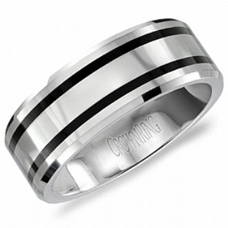 CROWN TUNGSTEN GENTS RING TU-0002