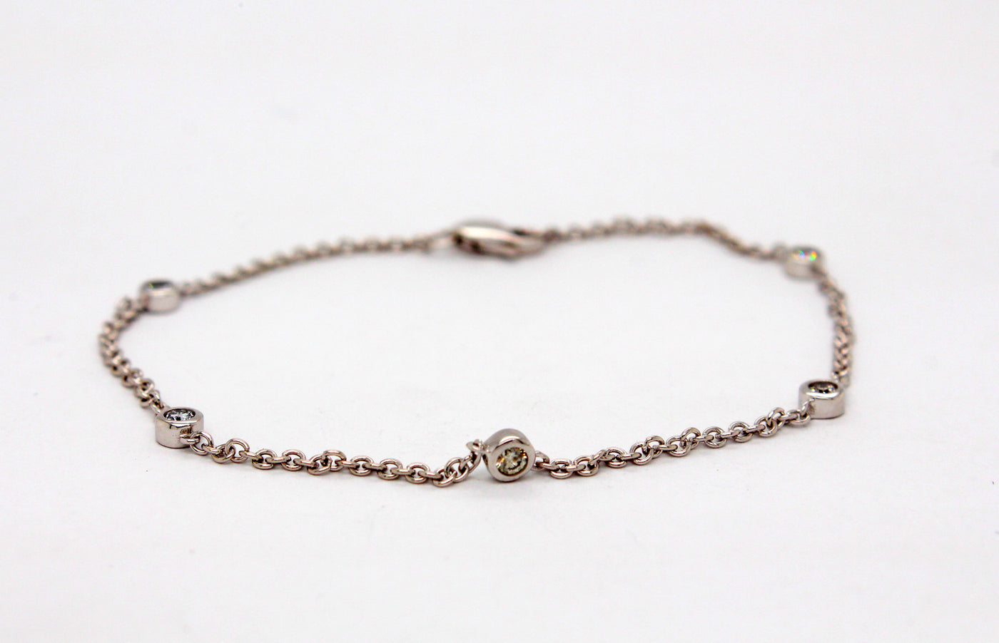 14KW .25 Cttw Diamond By The Yard Anklet