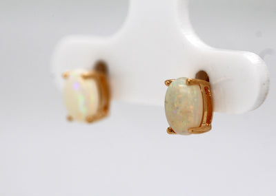 14KY 1.00 Cttw Opal Earrings