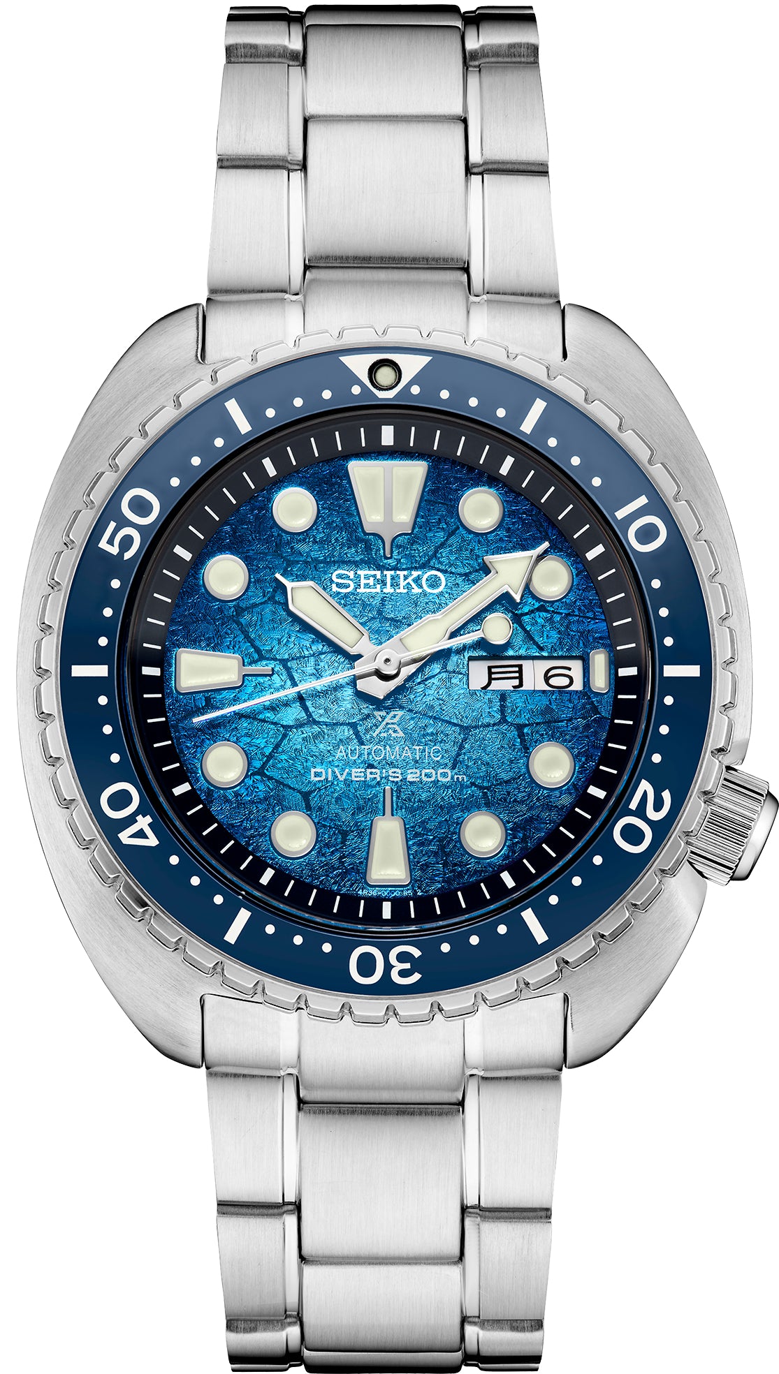 GTS SEIKO PROSPEX AUTOMATIC BLUE FACE METAL AND RUBBER STRAP