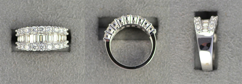 18KW Black and White Diamond Ring