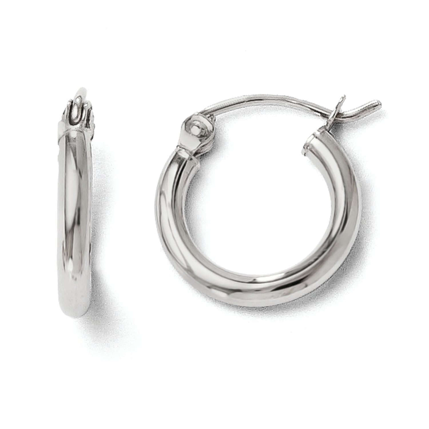 14KW V SMALL HOOP EARRINGS image