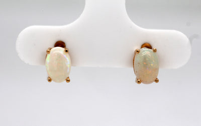 14KY 1.00 Cttw Opal Earrings