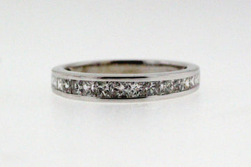 14KW 1.00 CTTW DIAMOND PRINCESS CUT BAND G-SI2