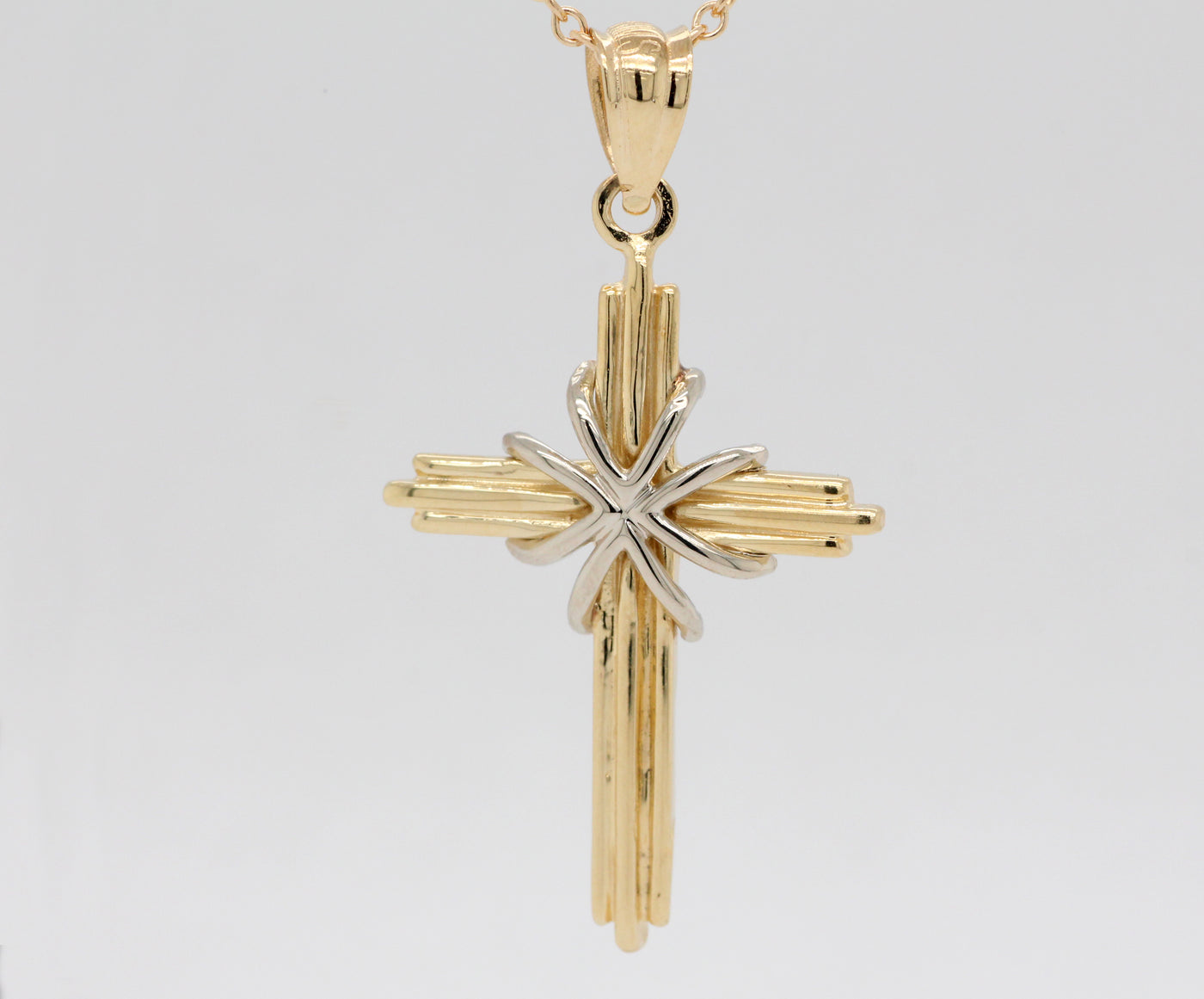 Estate 14KTT Cross Pendant