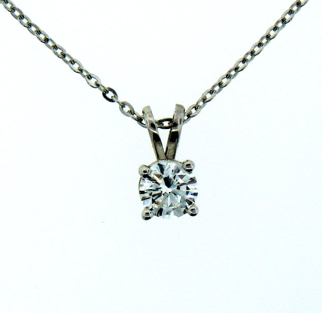 14KY .13 CTTW DIAMOND SOLITAIRE PENDANT H-SI1 image