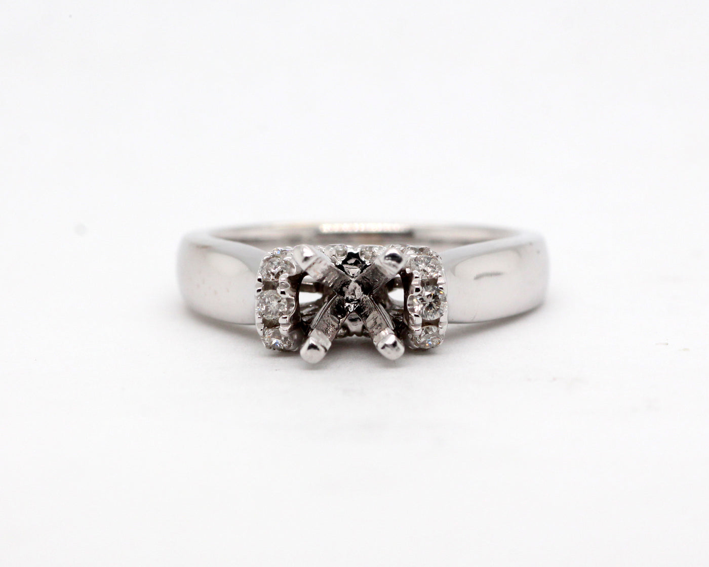 14KW .40 Cttw Diamond Semi Mount Ring