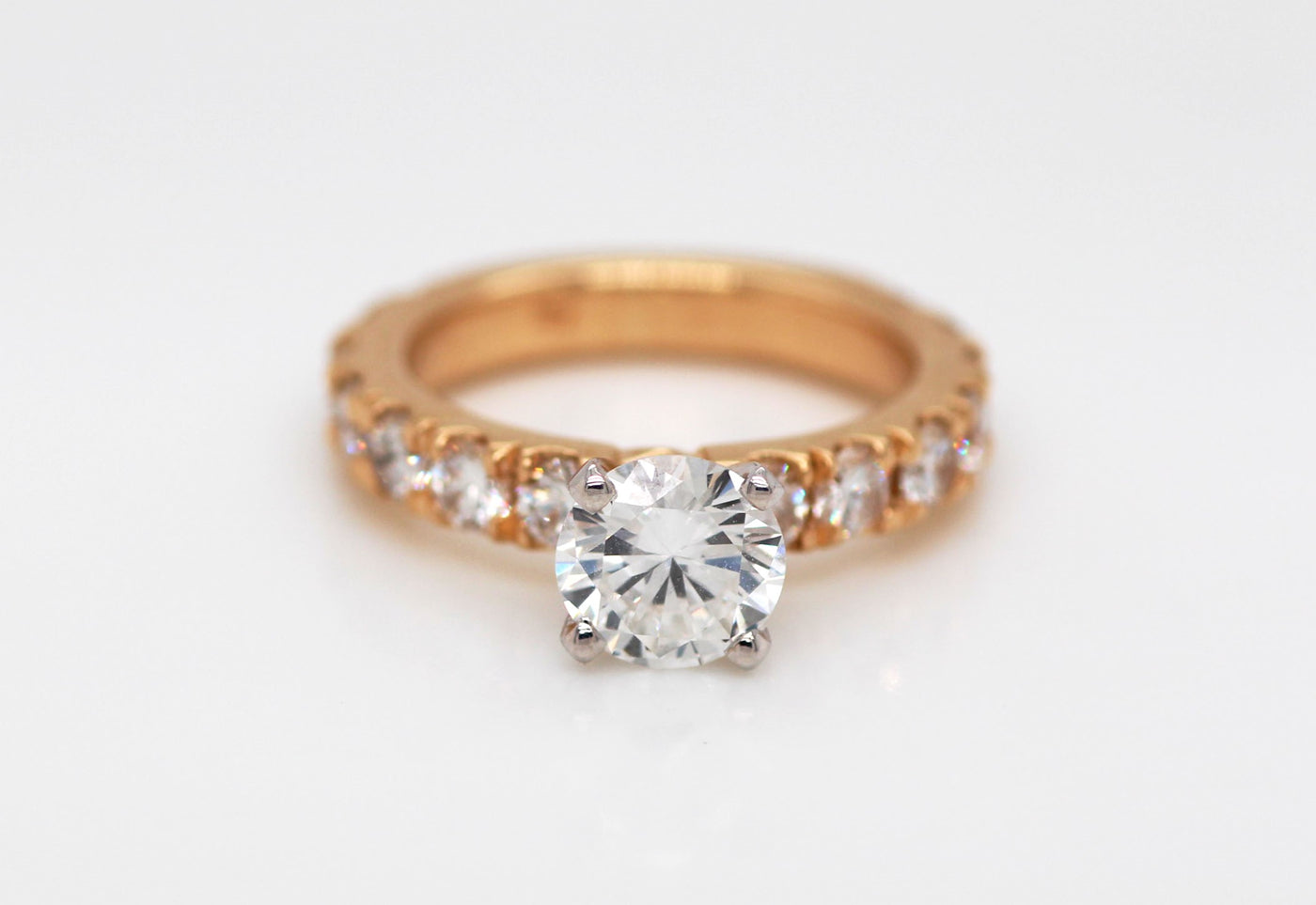 18KY 3.18 Cttw Diamond Bridal Ring