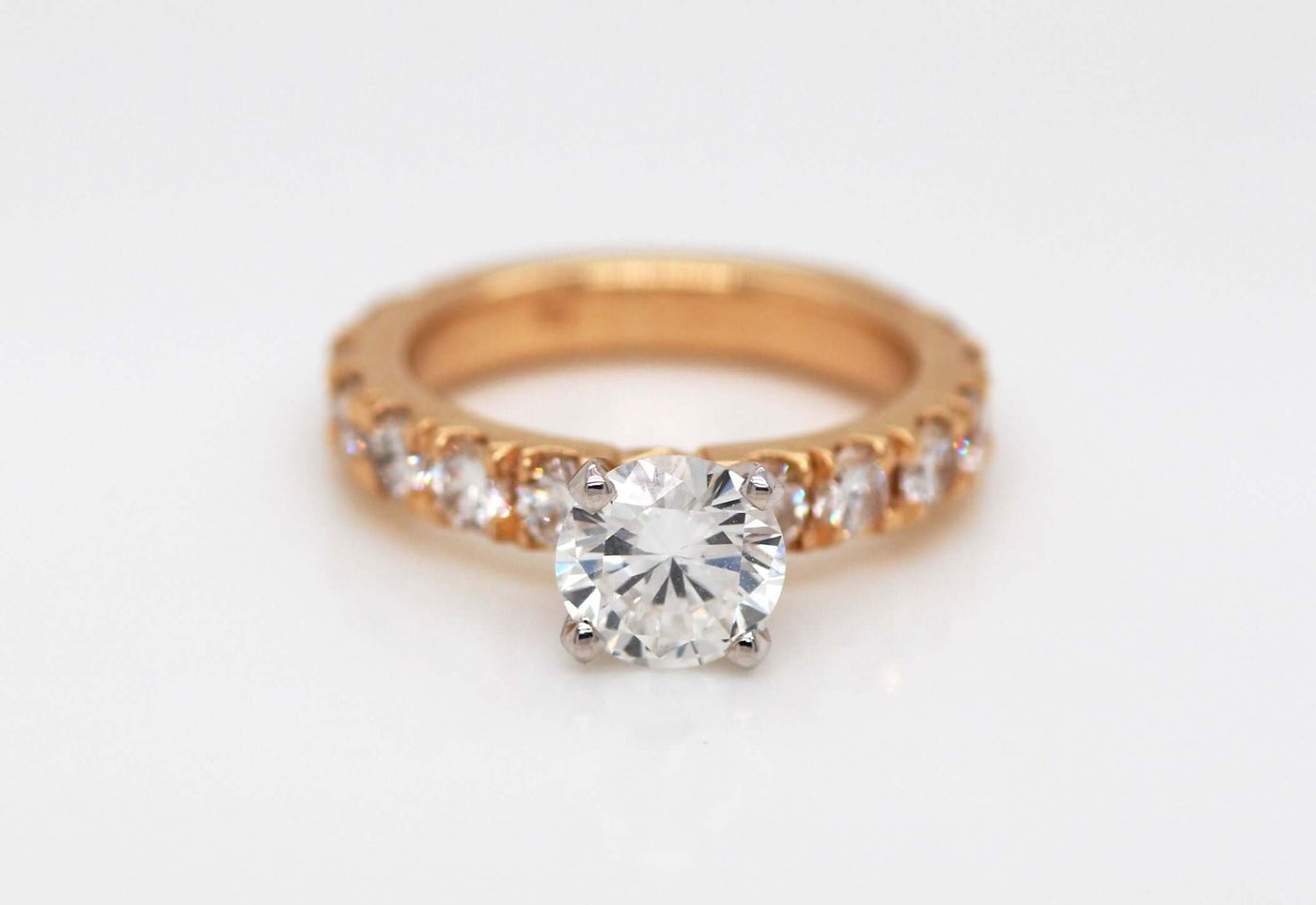 18KY 3.18 Cttw Diamond Bridal Ring