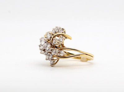 Estate 18KT 1.32 Cttw Diamond Fashion Ring