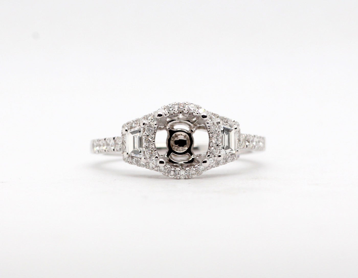 18KW .65 Cttw Diamond Semi Mount ring